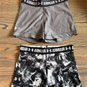 Under Armour Gray and Black Athletic Shorts